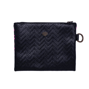 Hot Pink Leopard Hand Painted Clutch