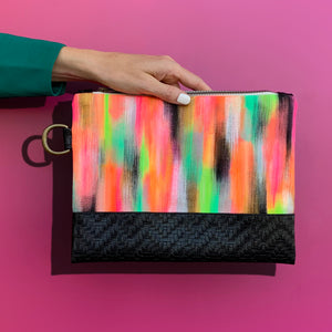 Waterfall Hand Painted Clutch
