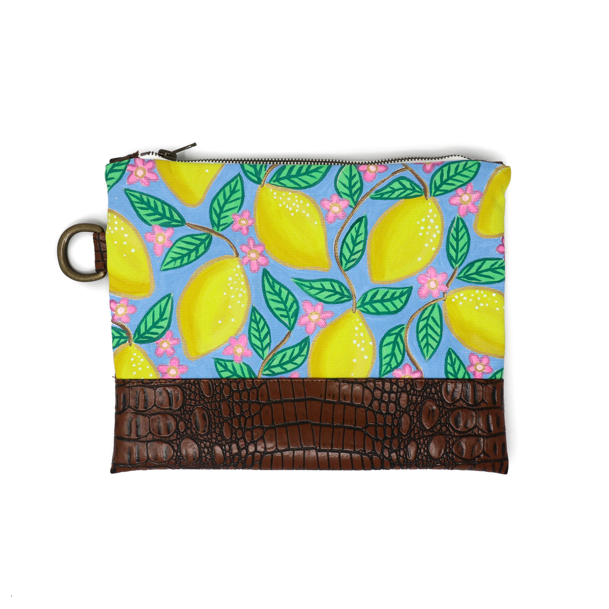 Lemonade Hand Painted Clutch