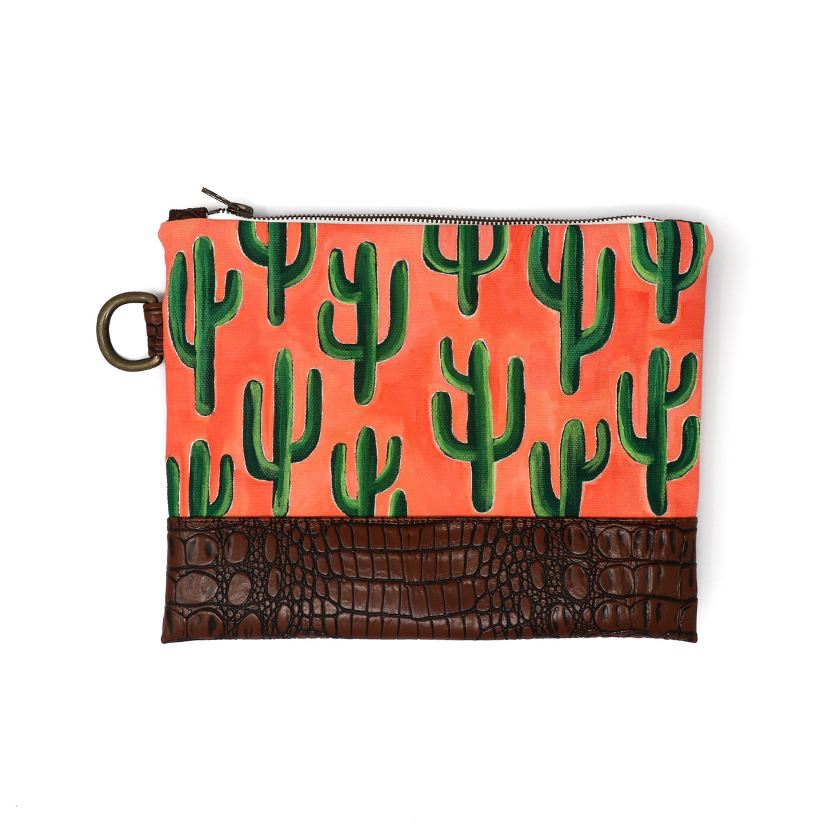 Saguaro Hand Painted Clutch