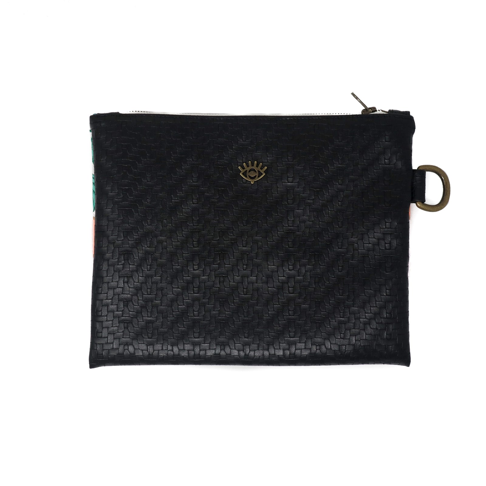 Bold Flowers Hand Painted Clutch