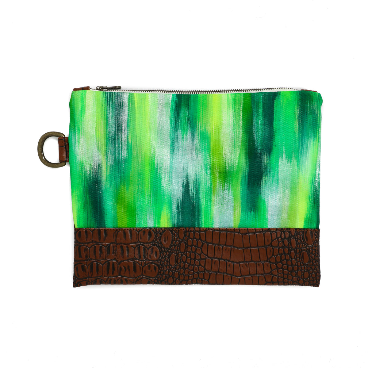 Greenery Hand Painted Clutch