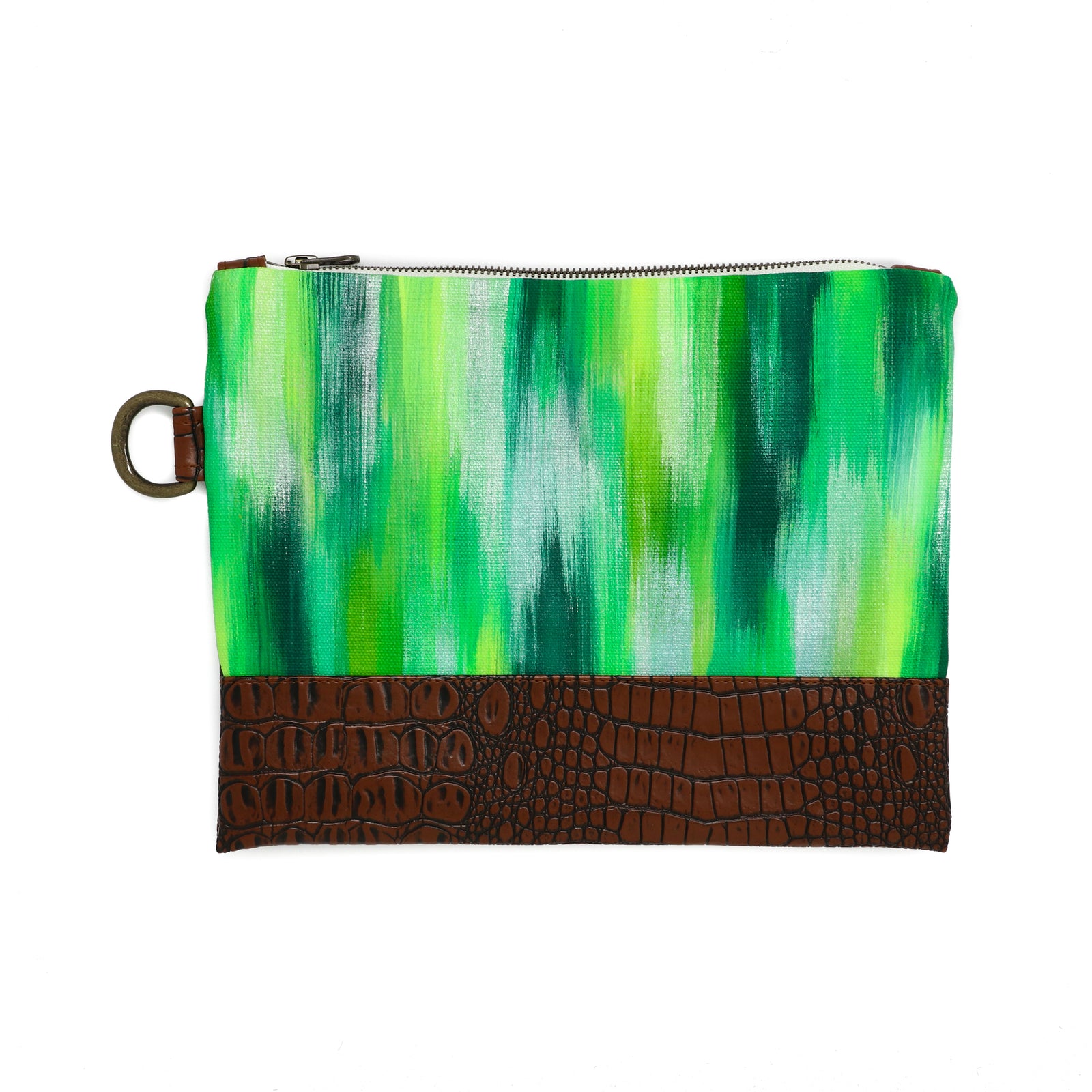 Greenery Hand Painted Clutch