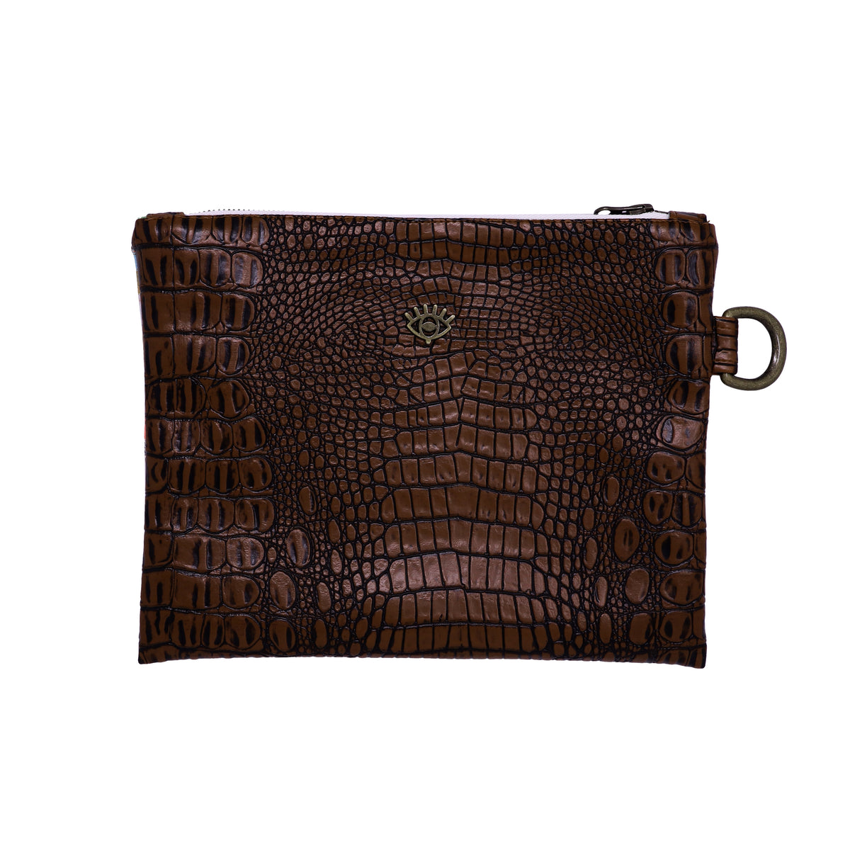 Orange Burst Hand Painted Clutch