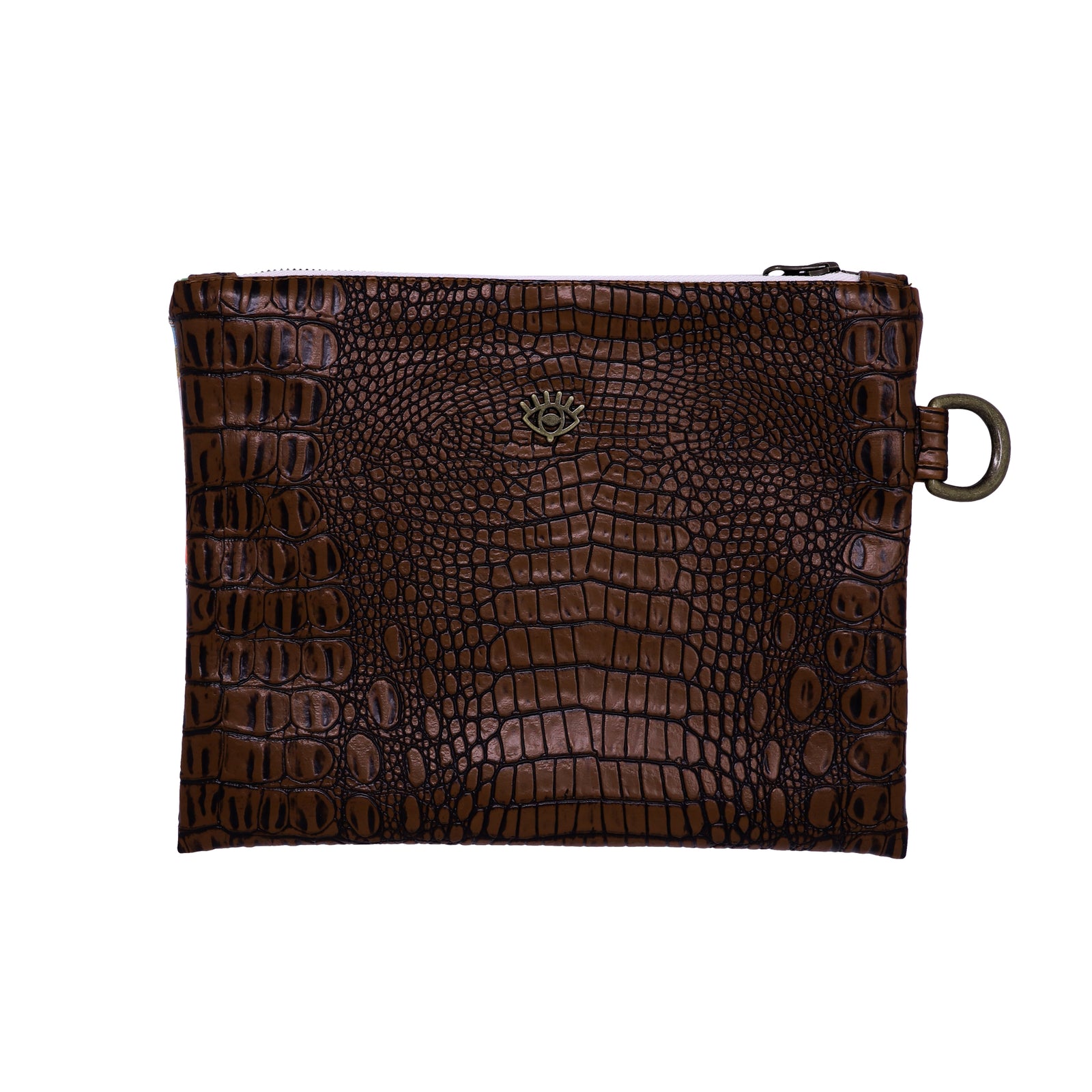 Orange Burst Hand Painted Clutch